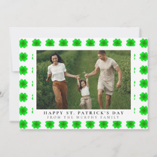 Minimalistisches Glückskleeblatt St. Patrick's Day Feiertagskarte