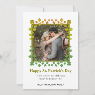 Minimalistisches Glückskleeblatt St. Patrick's Day Feiertagskarte