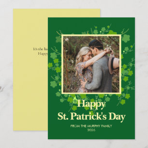Minimalistisches Glückskleeblatt St. Patrick's Day Feiertagskarte