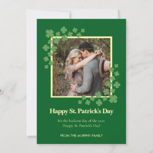 Minimalistisches Glückskleeblatt St. Patrick's Day Feiertagskarte