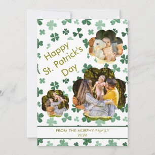 Minimalistisches Glückskleeblatt St. Patrick's Day Feiertagskarte
