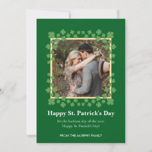 Minimalistisches Glückskleeblatt St. Patrick's Day Feiertagskarte