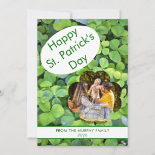 Minimalistisches Glückskleeblatt St. Patrick's Day Feiertagskarte