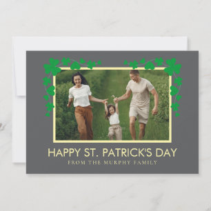 Minimalistisches Glückskleeblatt St. Patrick's Day Feiertagskarte