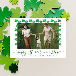 Minimalistisches Glückskleeblatt St. Patrick's Day Feiertagskarte