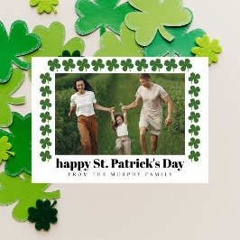 Minimalistisches Glückskleeblatt St. Patrick's Day Feiertagskarte