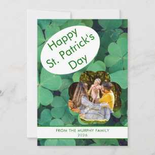 Minimalistisches Glückskleeblatt St. Patrick's Day Feiertagskarte