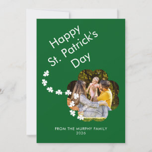 Minimalistisches Glückskleeblatt St. Patrick's Day Feiertagskarte