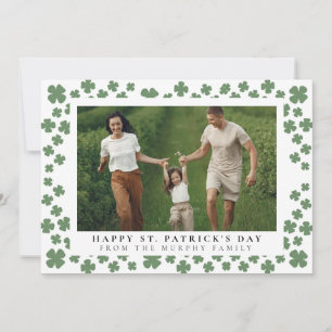 Minimalistisches Glückskleeblatt St. Patrick's Day Feiertagskarte