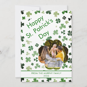 Minimalistisches Glückskleeblatt St. Patrick's Day Feiertagskarte