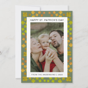 Minimalistisches Glückskleeblatt St. Patrick's Day Feiertagskarte