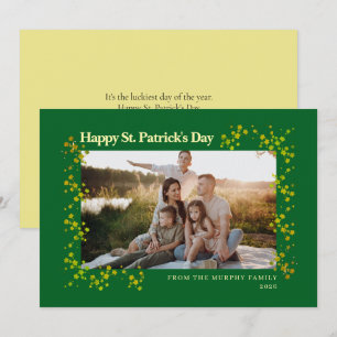 Minimalistisches Glückskleeblatt St. Patrick's Day Feiertagskarte