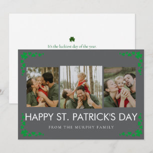 Minimalistisches Glückskleeblatt St. Patrick's Day Feiertagskarte