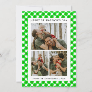 Minimalistisches Glückskleeblatt St. Patrick's Day Feiertagskarte