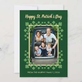 Minimalistisches Glückskleeblatt St. Patricks Day  Feiertagskarte