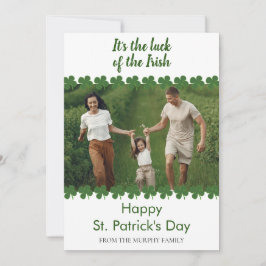 Minimalistisches Glückskleeblatt St. Patrick's Day Feiertagskarte