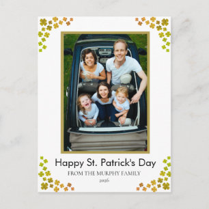 Minimalistisches Glückskleeblatt St. Patrick's Day Feiertagspostkarte