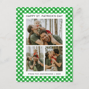 Minimalistisches Glückskleeblatt St. Patrick's Day Feiertagspostkarte