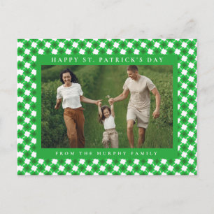 Minimalistisches Glückskleeblatt St. Patrick's Day Feiertagspostkarte