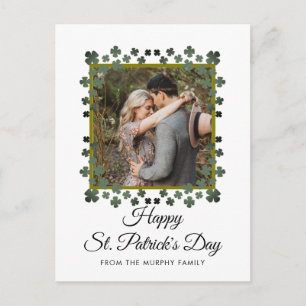 Minimalistisches Glückskleeblatt St. Patrick's Day Feiertagspostkarte