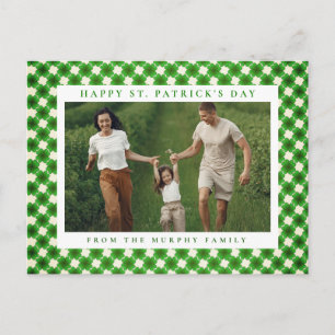 Minimalistisches Glückskleeblatt St. Patrick's Day Feiertagspostkarte
