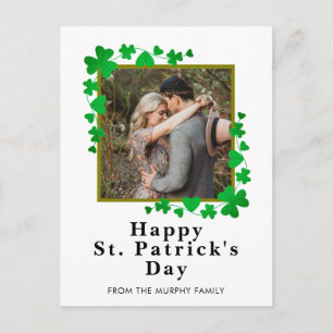 Minimalistisches Glückskleeblatt St. Patrick's Day Feiertagspostkarte