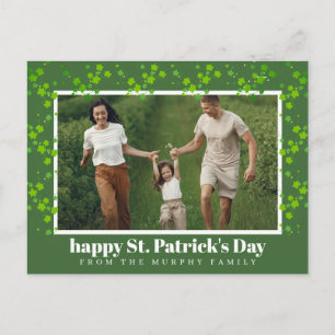 Minimalistisches Glückskleeblatt St. Patrick's Day Feiertagspostkarte