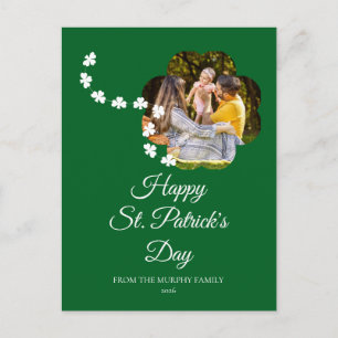 Minimalistisches Glückskleeblatt St. Patrick's Day Feiertagspostkarte