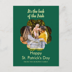Minimalistisches Glückskleeblatt St. Patrick's Day Feiertagspostkarte