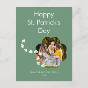 Minimalistisches Glückskleeblatt St. Patrick's Day Feiertagspostkarte