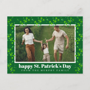 Minimalistisches Glückskleeblatt St. Patrick's Day Feiertagspostkarte