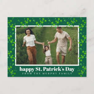 Minimalistisches Glückskleeblatt St. Patrick's Day Feiertagspostkarte