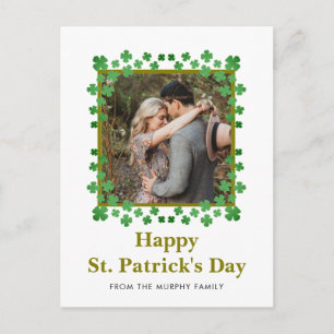 Minimalistisches Glückskleeblatt St. Patrick's Day Feiertagspostkarte