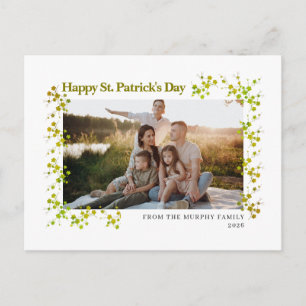 Minimalistisches Glückskleeblatt St. Patrick's Day Feiertagspostkarte