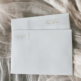 Minimalistisches Gold-Baby-Duschbad rund um das Et