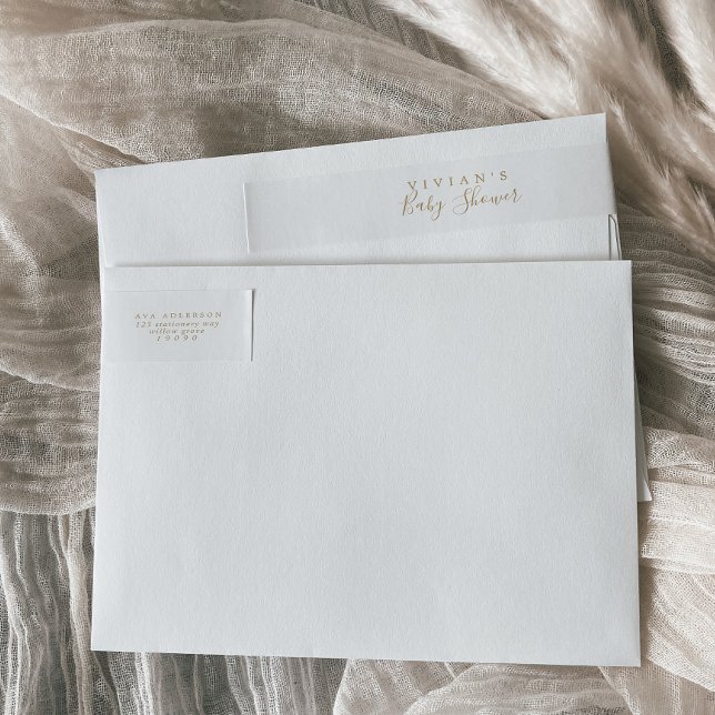 Minimalistisches Gold-Baby-Duschbad rund um das Et (Von Creator hochgeladen)