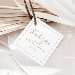 Minimalistisches Gold Brautparty Vielen Dank Geschenkanhänger