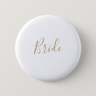 Minimalistisches Gold-Bride-Brautparty Button
