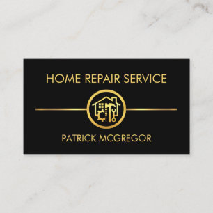 Minimalistisches Gold-Line-Konstruktionstool Visitenkarte