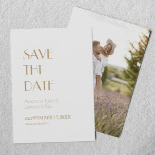 Minimalistisches Gold Moderner Deko Hochzeiten Bac Save The Date