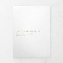 Minimalistisches Gold QR Code Foto Moderne Hochzei