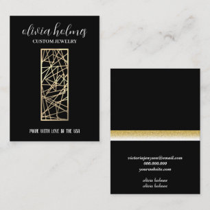 Minimalistisches Gold, Schmuck Visitenkarte
