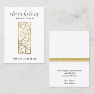 Minimalistisches Gold, Schmuck-Visitenkarte Visitenkarte