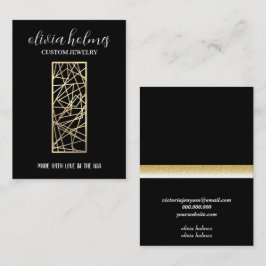Minimalistisches Gold, Schmuck-Visitenkarte Visitenkarte