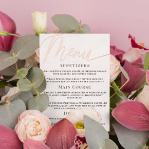 Minimalistisches Gold Script Real Foil Wedding Men Folieneinladung