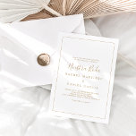 Minimalistisches Gold Spanische Nuestra Boda Einladung<br><div class="desc">Dieses minimalistische Gold spanische Nuestra Boda Einladung ist perfekt für eine einfache Hochzeit. Das moderne romantische Design besticht durch klassische Goldtypografie und Weiß, gepaart mit einer rustikalen und eleganten Kalligraphie mit Vintagem handgeschriebenem Stil. Anpassbar in jeder Farbe. Behalt das Design einfach und elegant, wie es ist, oder personalisiere es durch...</div>