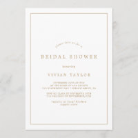 Minimalistisches Gold Typografie-Brautparty