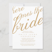 Minimalistisches Gold Typografy Brautparty Moderns