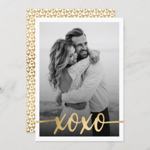 Minimalistisches Gold XOXO Valentinstag Foto