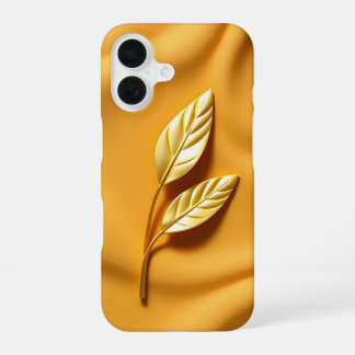 Minimalistisches Goldblatt-iPhone-Case iPhone 16 Hülle